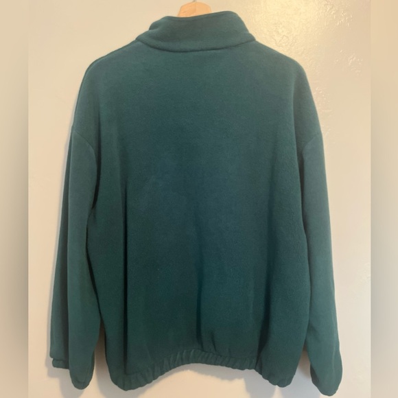 Vintage Green Bay Packers Green Fleece Quarter Zip Pullover w/Embroidered Logo M - Picture 12 of 16